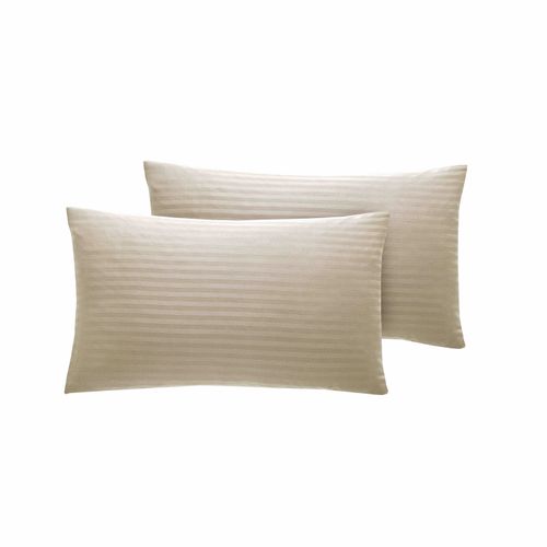 Ultra-Soft Humus Sateen Stripe Pillowcase Pair 300 TC