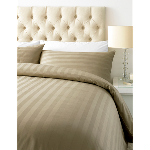 Mocha Satin Stripe Duvet Cover 800 TC