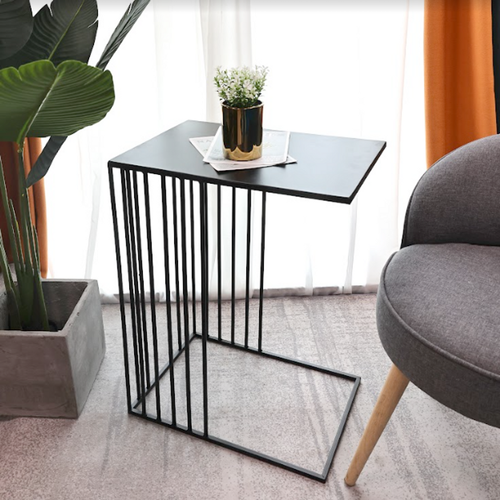 Sleek Metal Side Table - Sturdy & Slimline