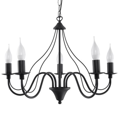 Black Metal Candelabra Style Table Light