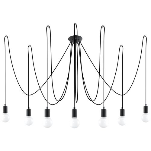 Black Braided Cable E27 Pendant Light