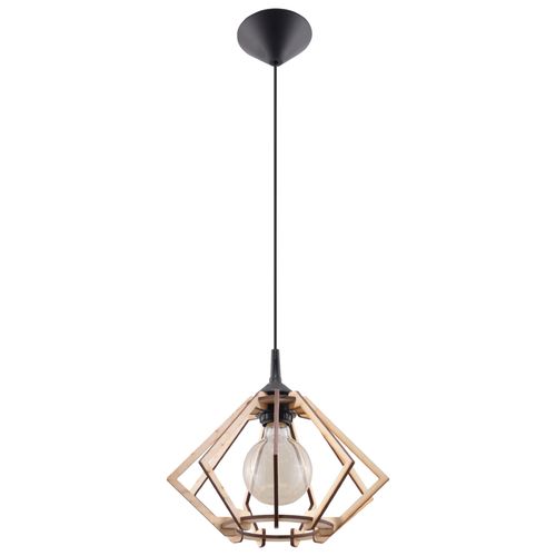 Natural Wood E27 Pendant Lamp