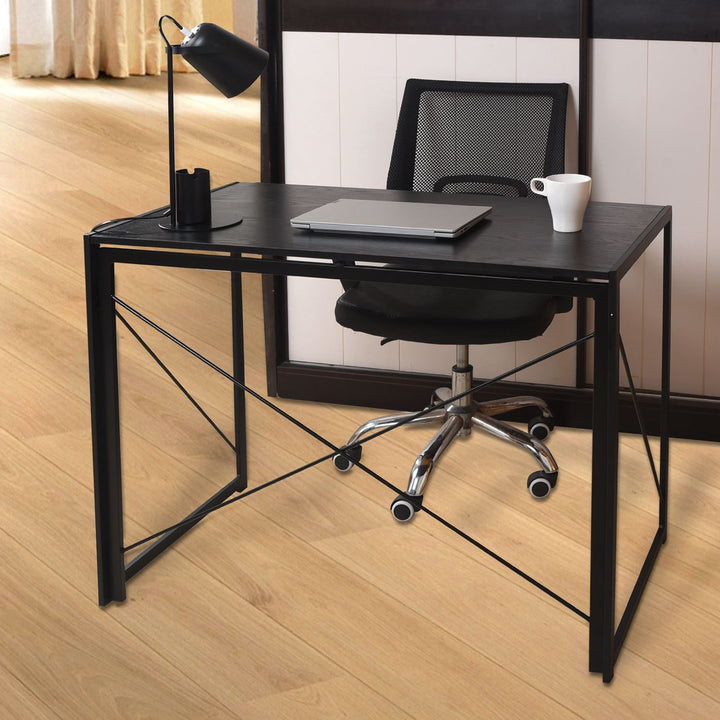 Industrial-Style Folding Desk - Compact & Space-Saving Design