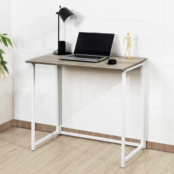 Industrial-Style Folding Desk - Compact & Space-Saving Design