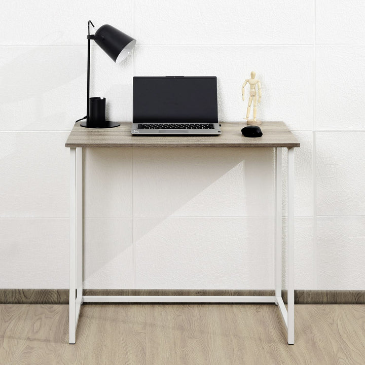 Industrial-Style Folding Desk - Compact & Space-Saving Design