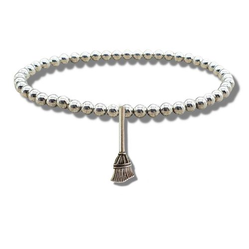 Broom Charms Silver Bracelet