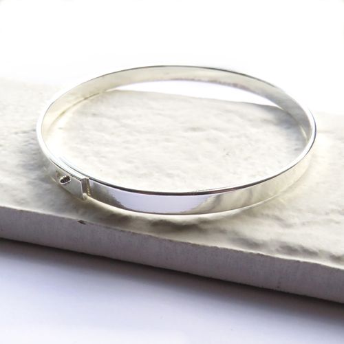 Thin Silver Bangle