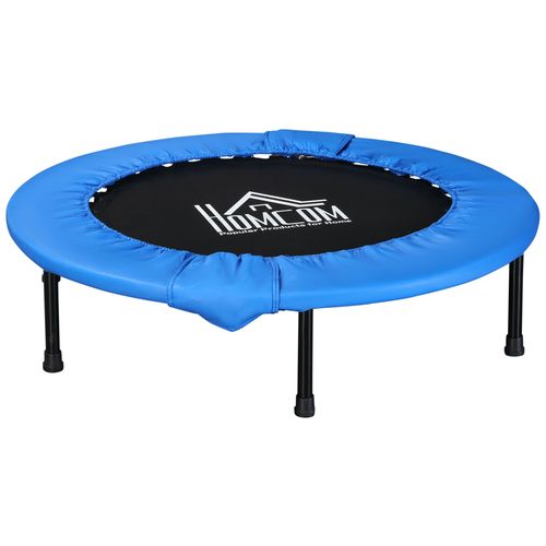 Blue Mini Foldable Fitness Trampoline with 32 Springs