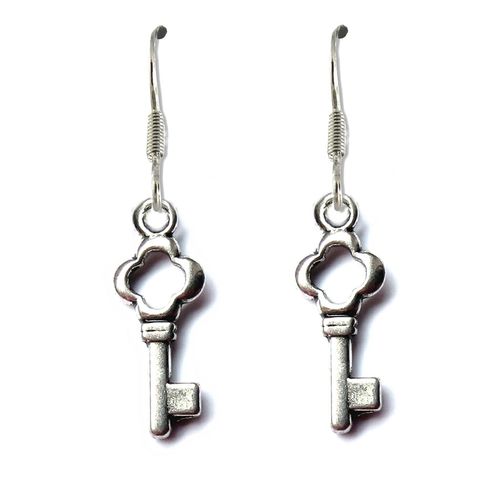 Key to the Heart Drop Earrings