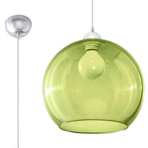 Green Glass Ball E27 Pendant Light