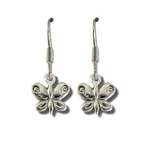 Silver Butterfly Earrings - Beautiful Gift