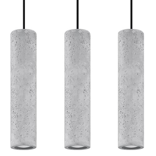 Grey LUVO Concrete GU10 3-Light Pendant Light