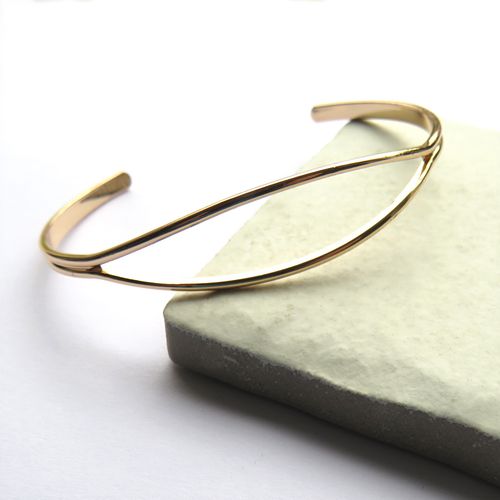 Gold Open Cuff Bangle