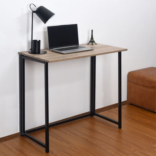 Industrial-Style Folding Desk - Compact & Space-Saving Design