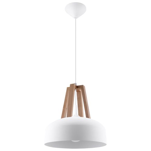 Steel & Wood Scandinavian Style E27 Pendant Lamp