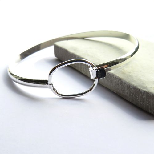 Silver Plated Loop Bangle